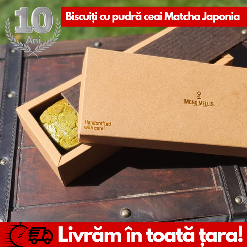 Biscuiți ceai Matcha Bio (pudră)- 240g (Cutie de 6 Biscuiți)