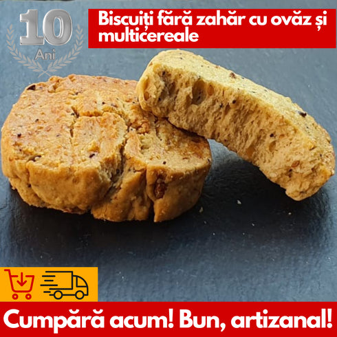Biscuiți Fără Zahăr cu Ovăz și Multicereale - Energie Pură!