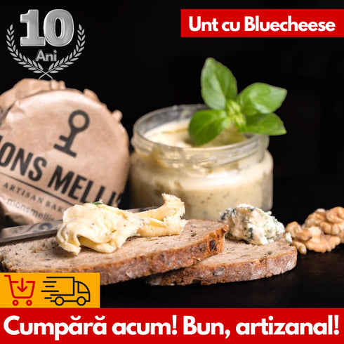 Unt cu Blue Cheese și Nucă 180g - Aromă și Rafinament de la Mons Mellis