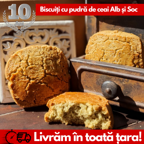 Biscuiți Ceai Alb si Soc (pudră)- 240g (Cutie de 6 Biscuiți)