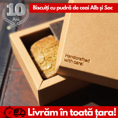 Biscuiți Ceai Alb si Soc (pudră)- 240g (Cutie de 6 Biscuiți)