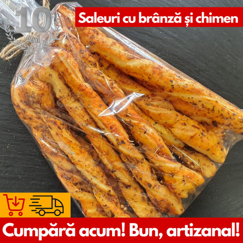 Saleuri cu Brânză și Chimen 200g - Măiestrie Artizanală
