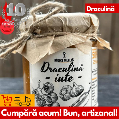 Draculină - Pastă de Ardei Iute cu Roșii și Usturoi - Rețetă de Familie de la Mons Mellis