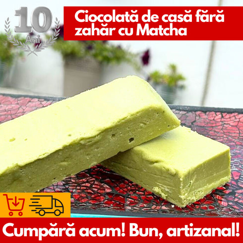Ciocolată de Casă cu Matcha Fără Zahăr – Energie Verde, Fără Compromisuri