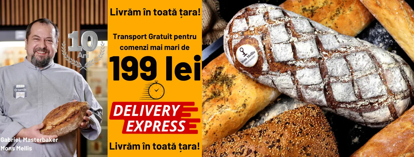 Brutărie artizanală Mons Mellis – pâine cu maia și livrare națională