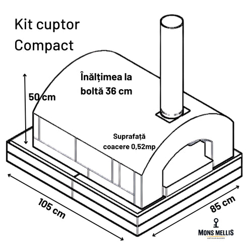 Cuptor pe lemne Compact – Kit complet | Mons Mellis